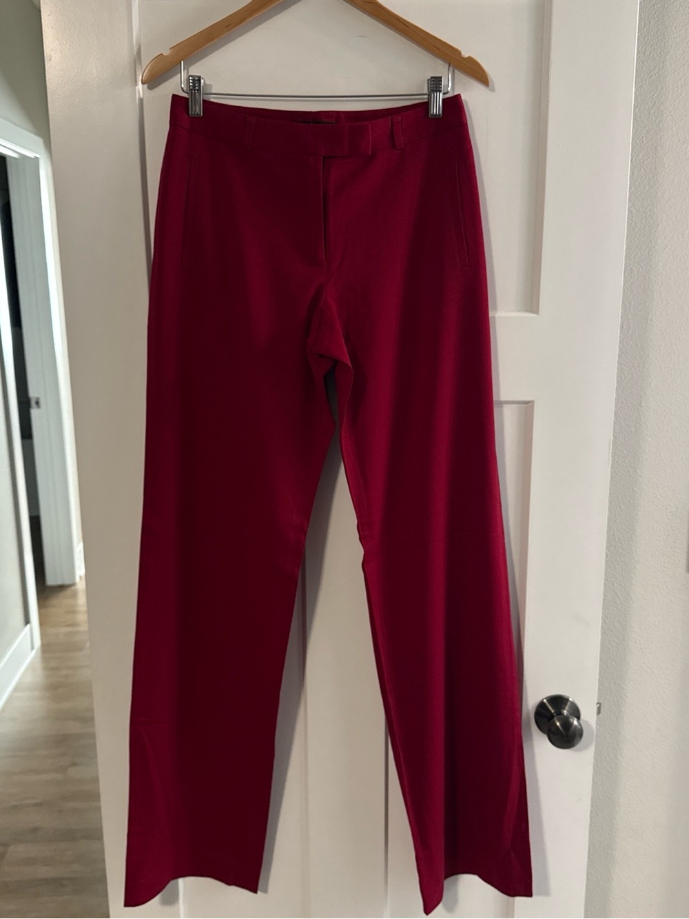 Women’s Red Dress Pants - Classic Straight Fit